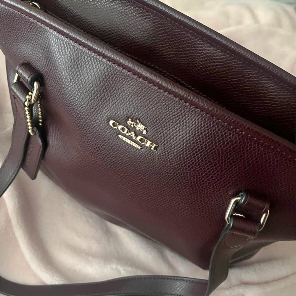 Coach Deep Burgundy Leather Shoulder Bag